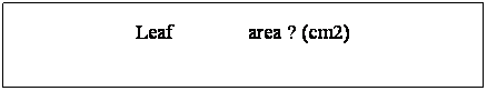 文本框: Leaf       area ? (cm2)

Default      leaf       Area ：     +11.00
